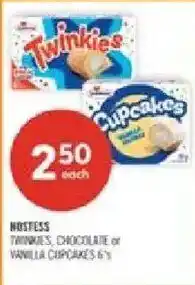 Shoppers Drug Mart Hostess Twinkies, Chocolate or Vanilla Cupcakes offer
