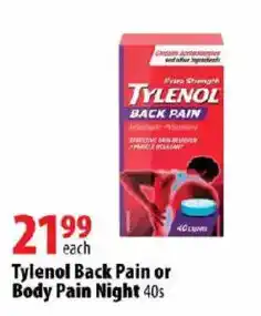 Tylenol Back Pain or Body Pain Night