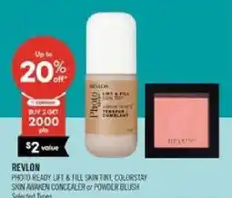 Shoppers Drug Mart Revlon photo ready lift & fill skin tint, colorstay skin awaken concealer or powder blush offer