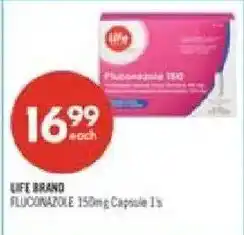 Shoppers Drug Mart Life brand fluconazole 150mg capsule offer