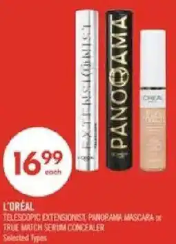 Shoppers Drug Mart L'Oréal telescopic extensionist panorama mascara or true match serum concealer offer