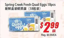WinCo Food Mart Spring Creek Fresh Quail Eggs 18pcs offer