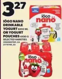 Loblaws iogo nano drinkable yogurt offer