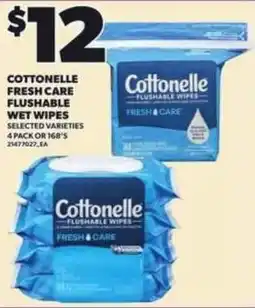 Loblaws Cottonelle flushable wipes fresh care offer