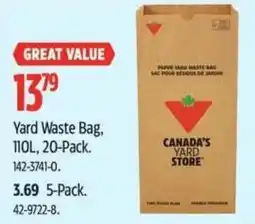 Canadian Tire Canada's yard store yard waste bag offer