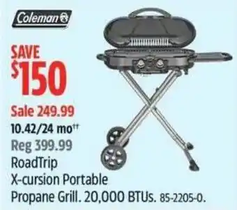 Canadian Tire Coleman RoadTrip X-cursion Portable Propane Grill offer