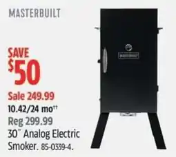 Canadian Tire Masterbuilt 30" Analog Electric Smoker offer