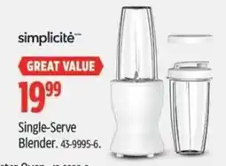 Canadian Tire Simplicite single-serve blender offer