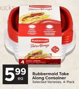 Quality Foods Rubbermaid Take Along Container offer