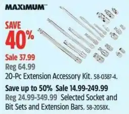 Canadian Tire Maximum 20-Pc Extension Accessory Kit offer