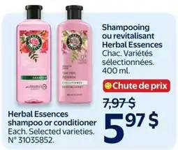 Walmart Herbal Essences shampoo or conditioner offer