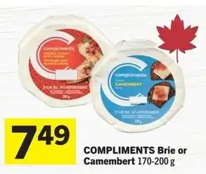 Foodland Compliments Brie or Camembert offer