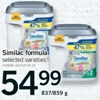 Fortinos Similac formula selected varieties offer