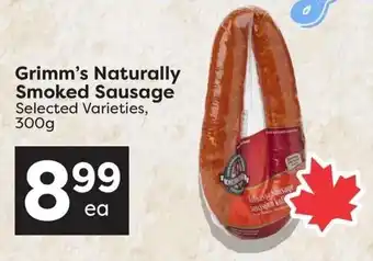 Quality Foods Grimm's Naturally Smoked Sausage offer