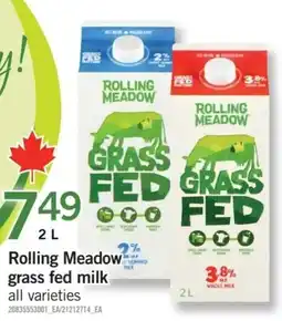 Fortinos Rolling Meadow grass fed milk offer