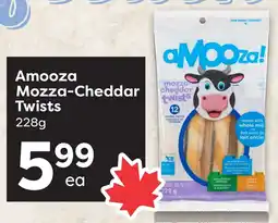 Quality Foods Amooza Mozza-Cheddar Twists offer
