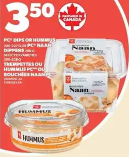 Loblaws PC dips or hummus offer