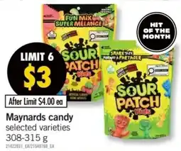 Fortinos Maynards candy selected varieties offer