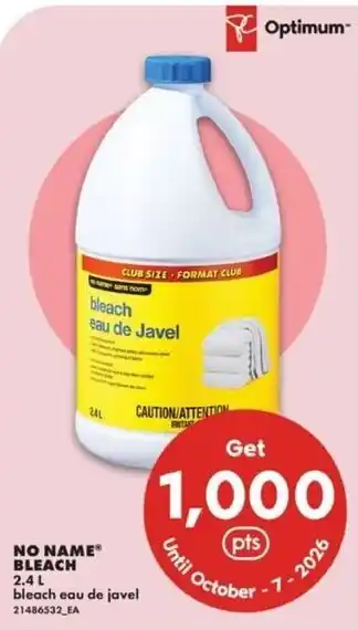 No Frills No Name bleach offer