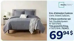 Walmart Mainstays 5-piece comforter set offer