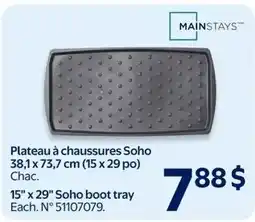 Walmart Mainstays soho boot tray offer