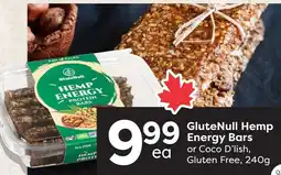 Quality Foods Glutenull hemp energy bars offer
