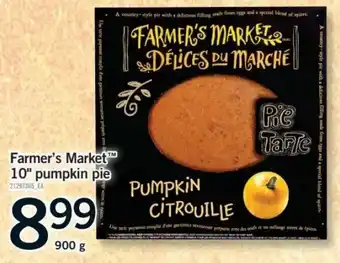 Fortinos Farmer's Market pumpkin pie offer