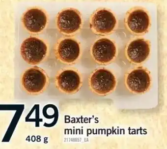 Fortinos Baxter's mini pumpkin tarts offer