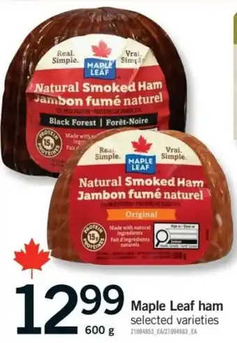 Fortinos Maple Leaf ham offer