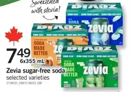Fortinos Zevia sugar-free soda offer