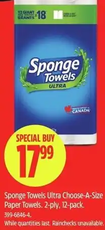 Canadian Tire Sponge Towels Ultra offer