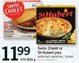 Fortinos Swiss Chalet or St-Hubert pies offer