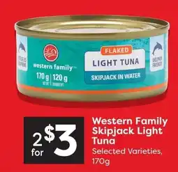 Quality Foods Western Family Skipjack Light Tuna offer