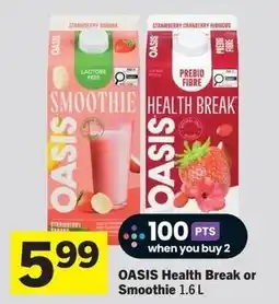 IGA Oasis Health Break or Smoothie 1.6 L offer