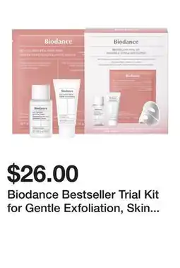 Sephora Biodance Bestseller Trial Kit for Gentle Exfoliation, Skin Smoothing, and Pore Perfecting offer