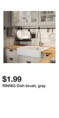 IKEA RINNIG Dish brush, gray offer