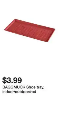 IKEA BAGGMUCK Shoe tray, indoor/outdoor/red offer