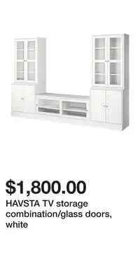 IKEA HAVSTA TV storage combination/glass doors, white offer