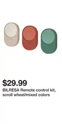 IKEA BILRESA Remote control kit, scroll wheel/mixed colors offer