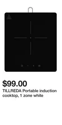 IKEA TILLREDA Portable induction cooktop, 1 zone white offer