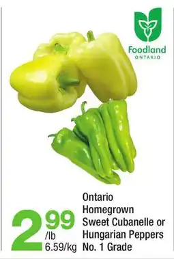 Highland Farms Ontario Homegrown Sweet Cubanelle or Hungarian Peppers offer