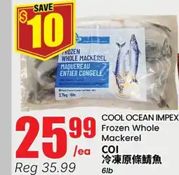 Btrust Supermarket COOL OCEAN IMPEX Frozen Whole Mackerel offer