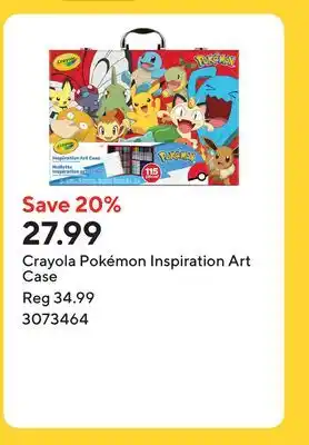 Staples Crayola Pokémon Inspiration Art Case offer