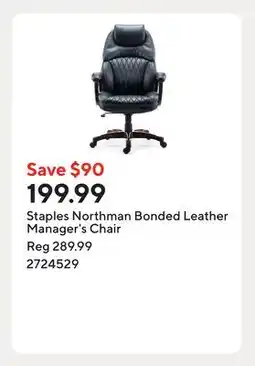 Staples Staples Northman Bonded Leather Manager's Chair offer