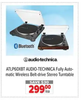 2001 Audio Video ATLP60XBT AUDIO-TECHNICA Fully Automatic Wireless Belt-drive Stereo Turntable offer