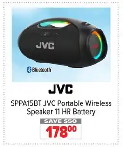 2001 Audio Video SPPA15BT JVC Portable Wireless Speaker 11 HR Battery offer