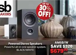 2001 Audio Video AM5B/W PSB Powered Stereo Speakers offer