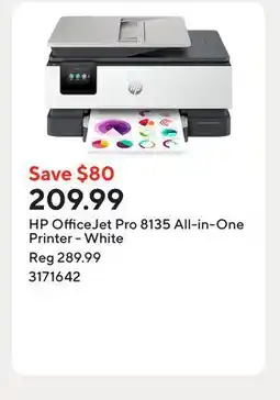 Staples HP OfficeJet Pro 8135 All-in-One Printer - White offer