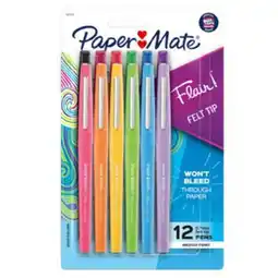 Staples Paper Mate Flair 0.7mm Felt-tip Pens, Assorted offer