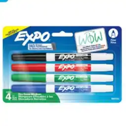 Staples Expo Dry Erase Markers, Fine, Assorted offer